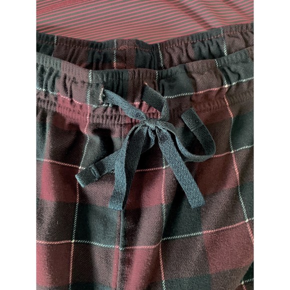 NAUTICA Men's Navy/Maroon XL Plaid Pajama Lounge Pants Soft Brushed Polyester - Picture 4 of 7